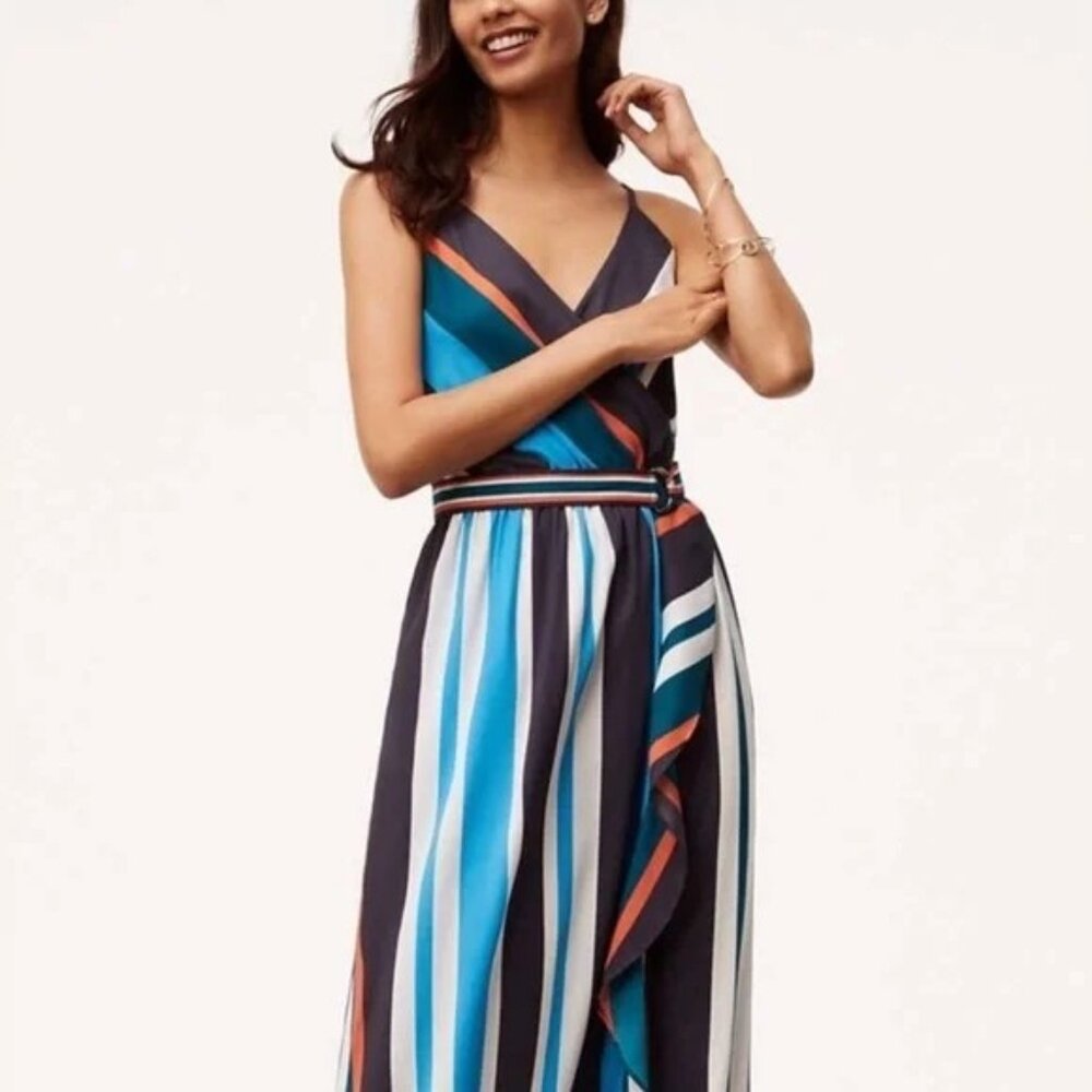 LOFT Skyline Wrap Dress Size Large